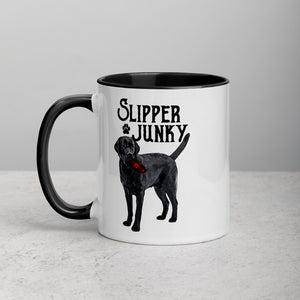 "Slipper Junky" Black Lab Mug