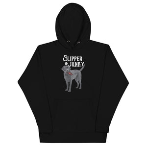 "Slipper Junky" - Black Lab Unisex Hoodie - More colors available